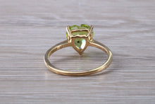 Load image into Gallery viewer, Heart Shape Peridot set Yellow Gold Ring