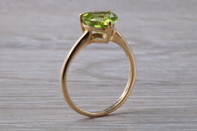 Load image into Gallery viewer, Heart Shape Peridot set Yellow Gold Ring