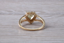 Load image into Gallery viewer, Heart Shape Peridot set Yellow Gold Ring
