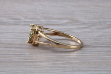 Load image into Gallery viewer, Heart Shape Peridot set Yellow Gold Ring