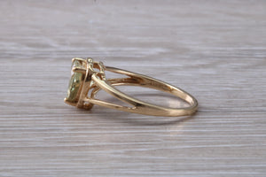 Heart Shape Peridot set Yellow Gold Ring