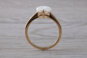 Heart Shaped Opal set Yellow Gold Ring