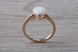 Heart Shaped Opal set Yellow Gold Ring