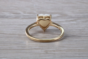 Heart Shaped Opal set Yellow Gold Ring