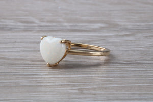 Heart Shaped Opal set Yellow Gold Ring