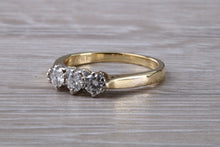 Load image into Gallery viewer, Traditional Half carat Diamond Trilogy set Two Tone Gold Ring