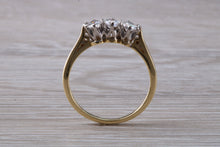 Load image into Gallery viewer, Traditional Half carat Diamond Trilogy set Two Tone Gold Ring