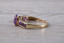 Load image into Gallery viewer, Dressy Two carats Amethyst set Yellow Gold Ring