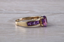 Load image into Gallery viewer, Dressy Two carats Amethyst set Yellow Gold Ring