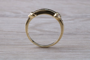 Blue Sapphire and Diamond set eternity ring,natural blue sapphire and diamonds set in 9ct yellow gold, perfect for all ages