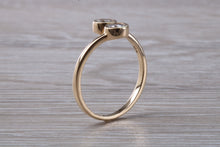 Load image into Gallery viewer, White Sapphire set Yellow Gold Crossover Ring