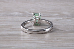 Brazilian Paraiba Tourmaline and Diamond set Platinum Ring