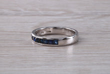 Load image into Gallery viewer, Simple Blue Sapphire Eternity Ring