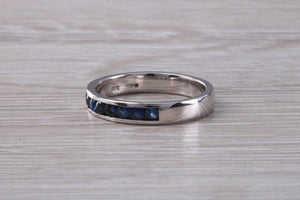Simple Blue Sapphire Eternity Ring
