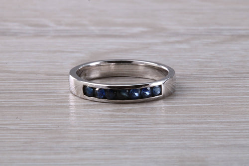 Simple Blue Sapphire Eternity Ring