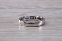 Load image into Gallery viewer, Simple Blue Sapphire Eternity Ring