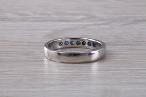 Simple Blue Sapphire Eternity Ring