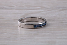 Load image into Gallery viewer, Simple Blue Sapphire Eternity Ring