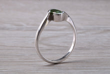 Load image into Gallery viewer, Oval cut Green Sapphire Crossover Ring