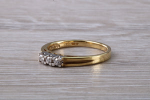 Petite Diamond Trilogy set Yellow and White Gold Ring