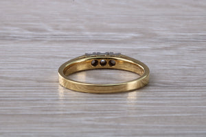 Petite Diamond Trilogy set Yellow and White Gold Ring
