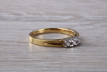 Load image into Gallery viewer, Petite Diamond Trilogy set Yellow and White Gold Ring