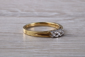 Petite Diamond Trilogy set Yellow and White Gold Ring