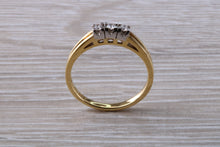 Load image into Gallery viewer, Petite Diamond Trilogy set Yellow and White Gold Ring