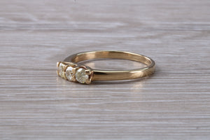 Petite Diamond Trilogy set Yellow Gold Ring
