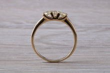 Load image into Gallery viewer, Petite Diamond Trilogy set Yellow Gold Ring