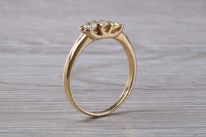 Petite Diamond Trilogy set Yellow Gold Ring