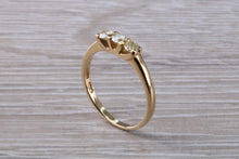 Load image into Gallery viewer, Petite Diamond Trilogy set Yellow Gold Ring
