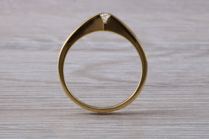 Simple and Minimalistic Diamond set 18ct Yellow Gold Ring