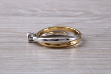 Load image into Gallery viewer, Wrap Over Two Tone 18ct Gold Diamond set Ring