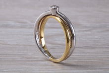 Load image into Gallery viewer, Wrap Over Two Tone 18ct Gold Diamond set Ring