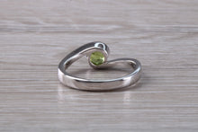 Load image into Gallery viewer, Half carat Peridot set 18ct White Gold Ring