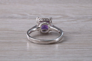 2.50ct Dressy Amethyst and Diamond set 18ct White Gold Ring
