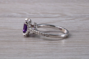 2.50ct Dressy Amethyst and Diamond set 18ct White Gold Ring