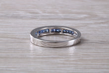 Load image into Gallery viewer, Beautiful Blue Sapphire and Diamond set Eternity Ring