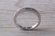 Load image into Gallery viewer, Beautiful Blue Sapphire and Diamond set Eternity Ring