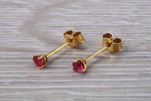 Load image into Gallery viewer, Natural Burmese Ruby set 18ct Yellow Gold Earrings