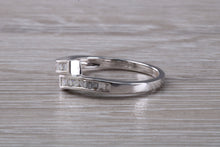 Load image into Gallery viewer, Crossover Baguette cut Diamond set ring
