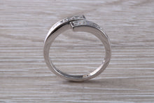Load image into Gallery viewer, Crossover Baguette cut Diamond set ring