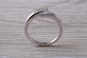 Crossover Baguette cut Diamond set ring