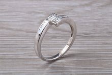Load image into Gallery viewer, Crossover Baguette cut Diamond set ring