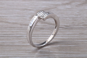 Crossover Baguette cut Diamond set ring