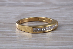Traditional Half carat Square Princess cut Diamond set Eternity Ring