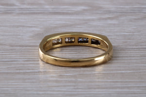 Traditional Half carat Square Princess cut Diamond set Eternity Ring