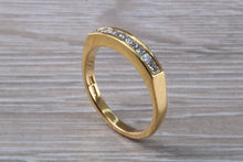 Load image into Gallery viewer, Traditional Half carat Square Princess cut Diamond set Eternity Ring
