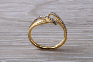 18ct Rose gold Diamond set band with a hammered matt finish, very unusual design, just the perfect dress or statement ring